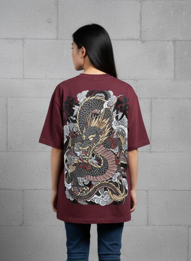 THE IMPERIAL DRAGON: Power & Prosperity - Unisex Oversized Classic T-Shirt